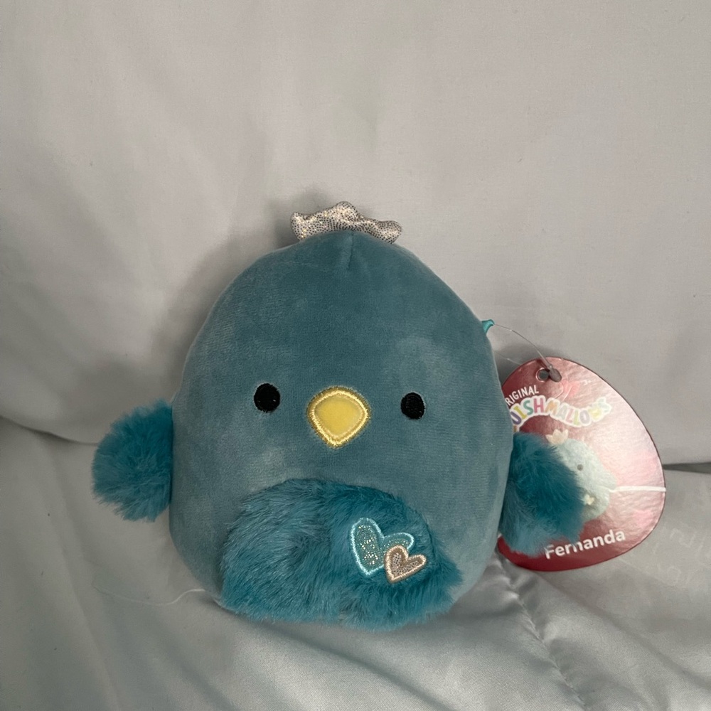 NWT ~ Fernanda the blue bird Squishmallow ~ Valentines ~ 5 inch